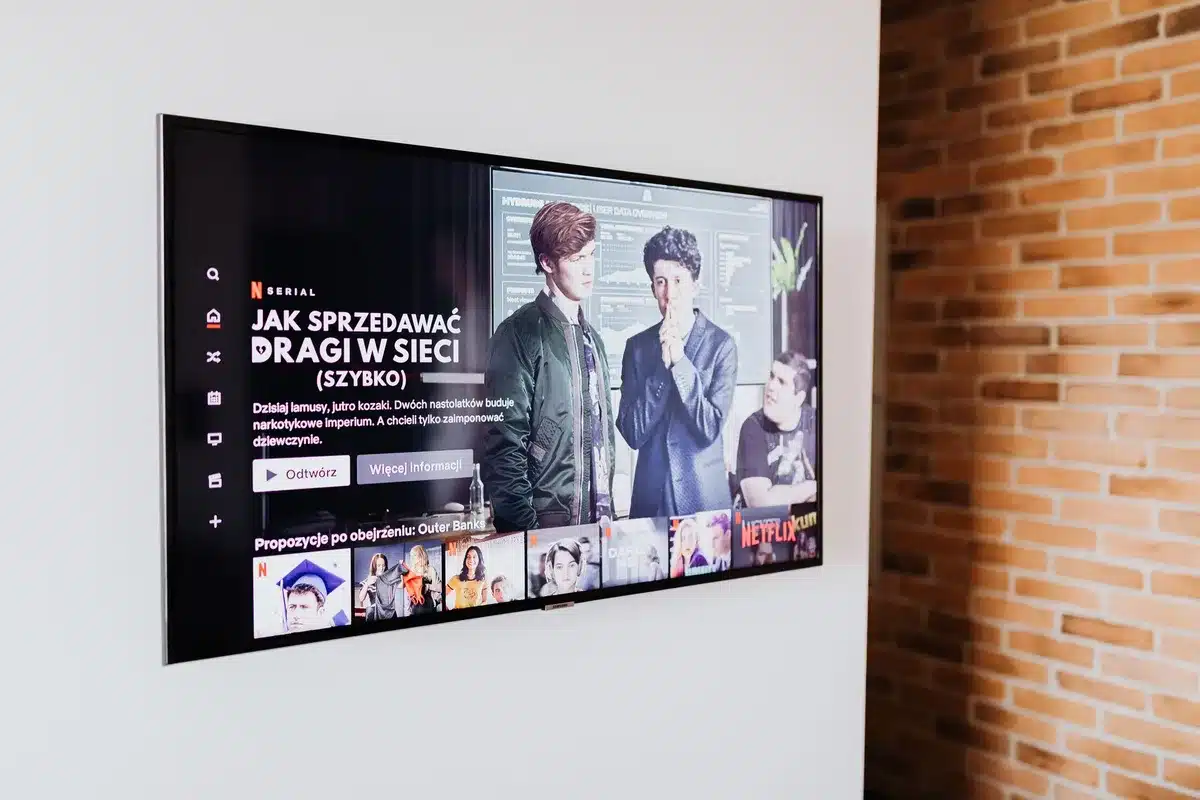 Logos and interfaces representing major streaming platforms competing