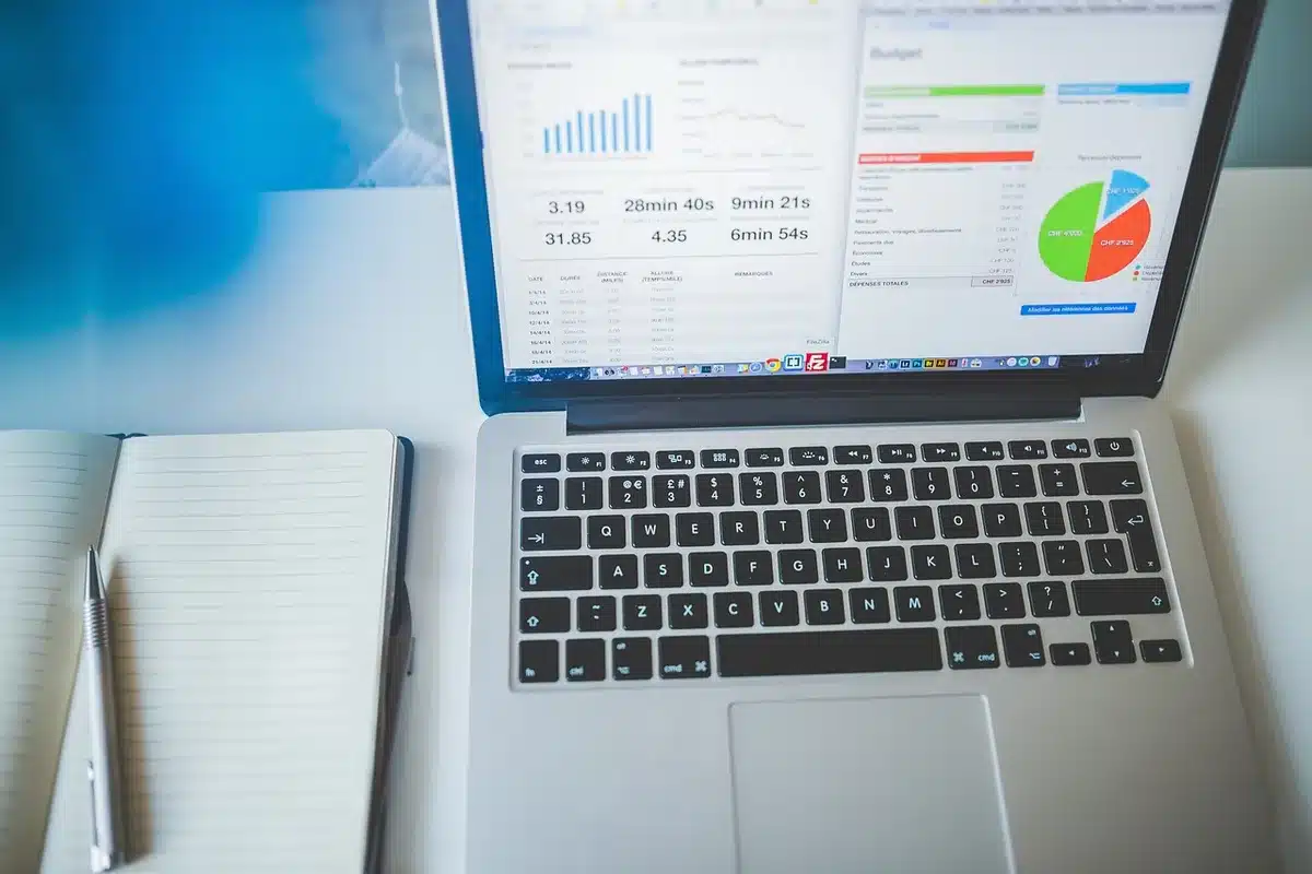 Close-up of financial reports and charts on a desk